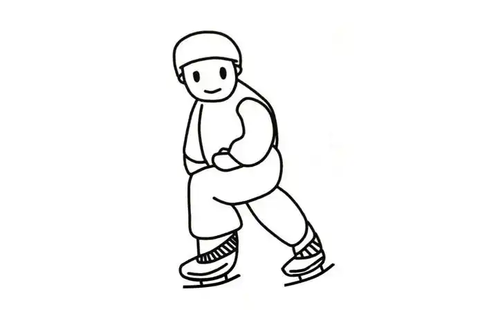 滑冰运动员简笔画