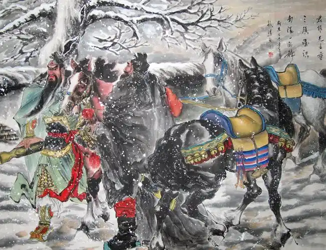 王涛作品三国人物《三顾茅庐》丈二整张