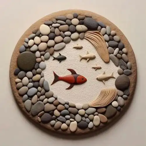 来自艺术家sharonnowlan676767鹅卵石拼画作品