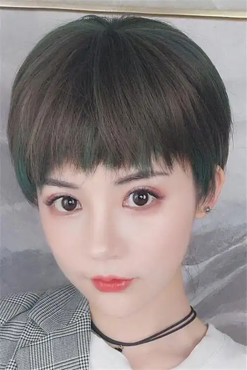 网红时尚假发女短发修圆脸气质中性帅气自然少女全头套韩国