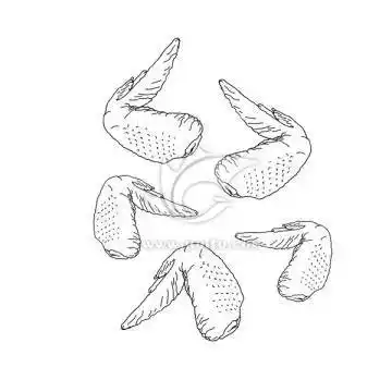 鸡翅简笔画 可乐鸡翅简笔画