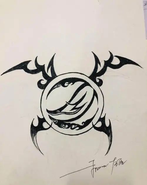 字母图腾纹身图片