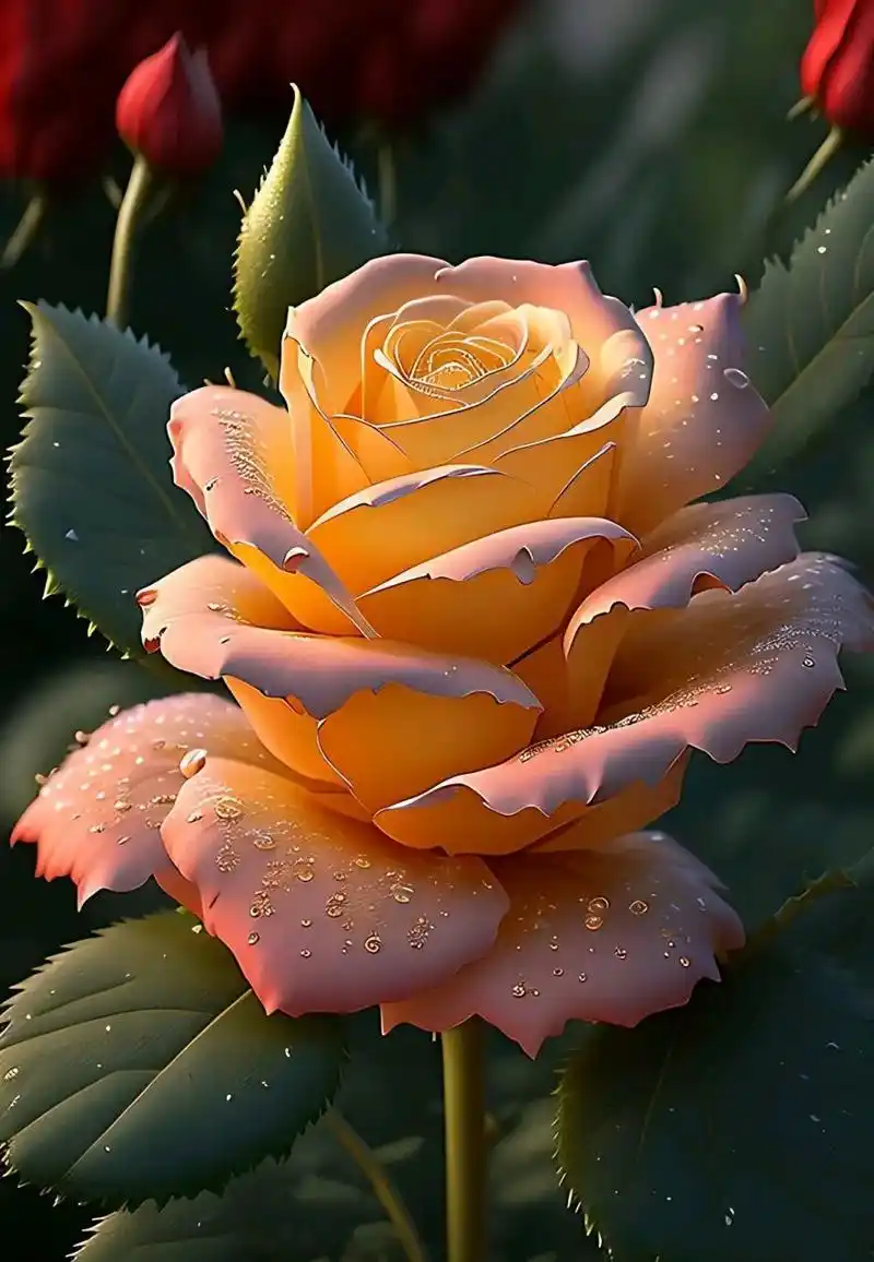 好看的玫瑰花, 送给今天的幸运儿.