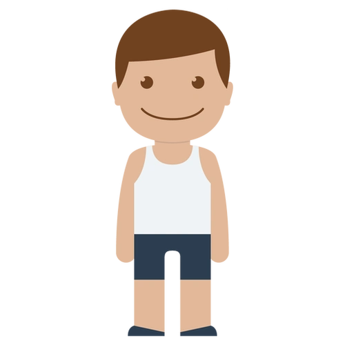 10种颜色背心短裤小朋友png图标_512x512png图片素材