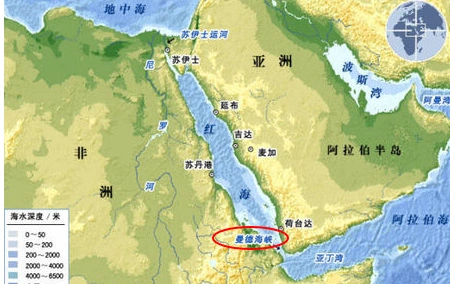 曼德海峡的地理位置