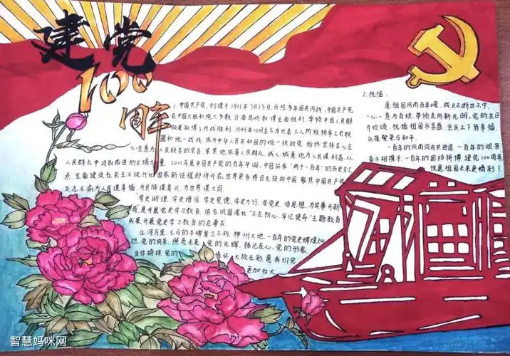 15张有关爱党敬党的手抄报版面设计