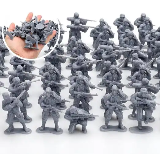 兵人大战100只 军事玩具模型套装 塑料兵团士兵打仗儿童玩具