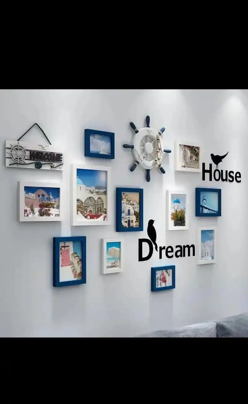 照片墙背景墙装饰简约现代创意相框挂墙免打孔房间客厅装饰品相册