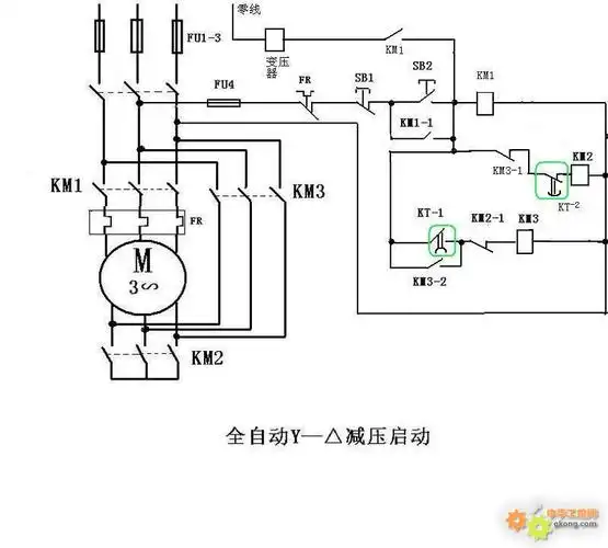 请教星形启动,三角形运行电路图