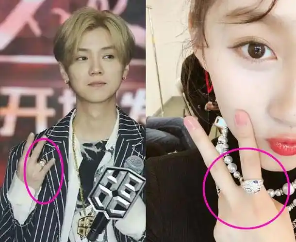 关晓彤手上的戒指和鹿晗戴的戒指是情侣款的吗