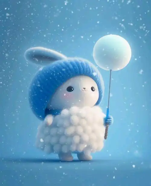 喜欢这种蓝色的小兔兔,克莱因蓝的小兔兔.是不是很可爱呀?