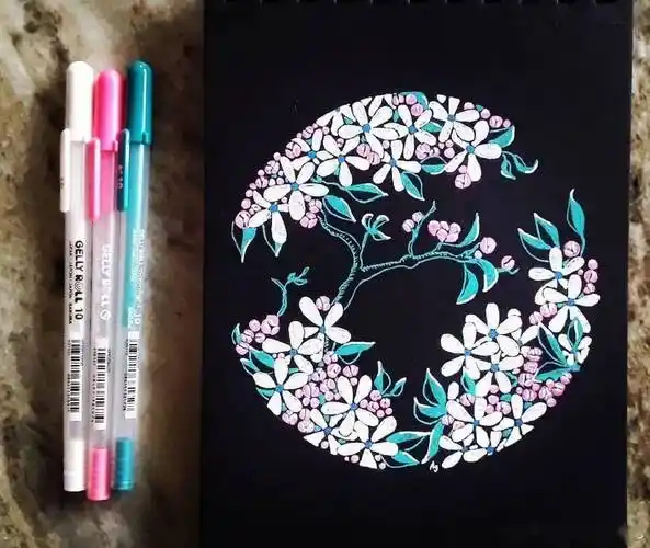 利用高光笔画画,超强效果不比水彩画得差,太绝了_装饰_工具_绘画