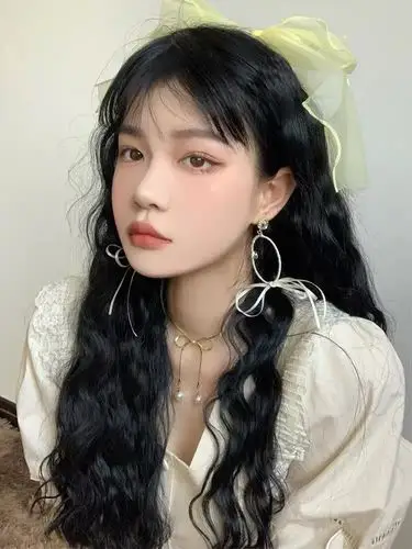 假发女长发自然全头空气刘海玉米烫逼真蓬松长卷发时尚气质羊毛卷