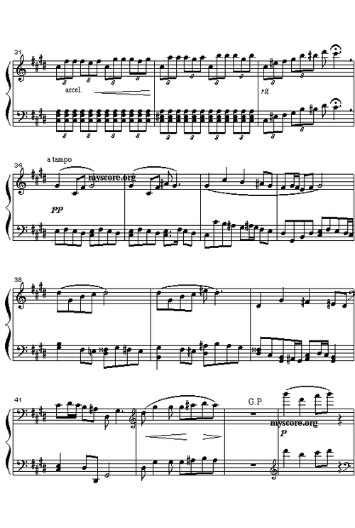 神雕侠侣交响乐 改编钢琴曲 黯然销魂 钢琴谱 简谱