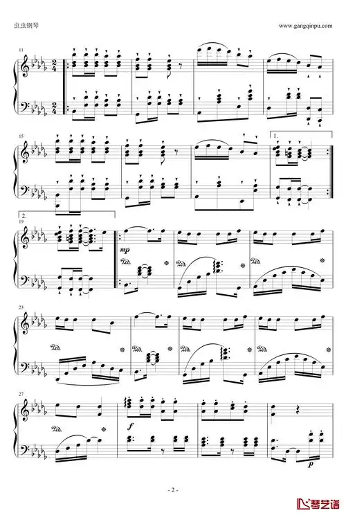 睫毛弯弯钢琴谱-最后的改编-曹格-看谱啦