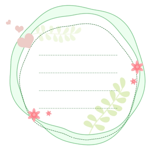 春天绿色小清新植物边框图片