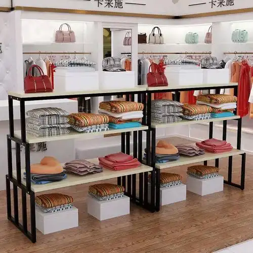 子中岛柜鞋店产品样品家纺店展示架现货双面超市货架布料化妆品鞋