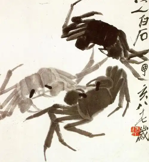 京津画派:齐白石《蟹》欣赏