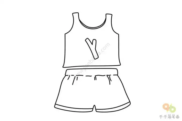 夏日服饰简笔画