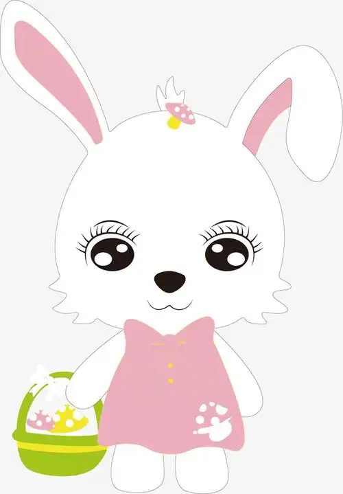 矢量图可爱的小白兔