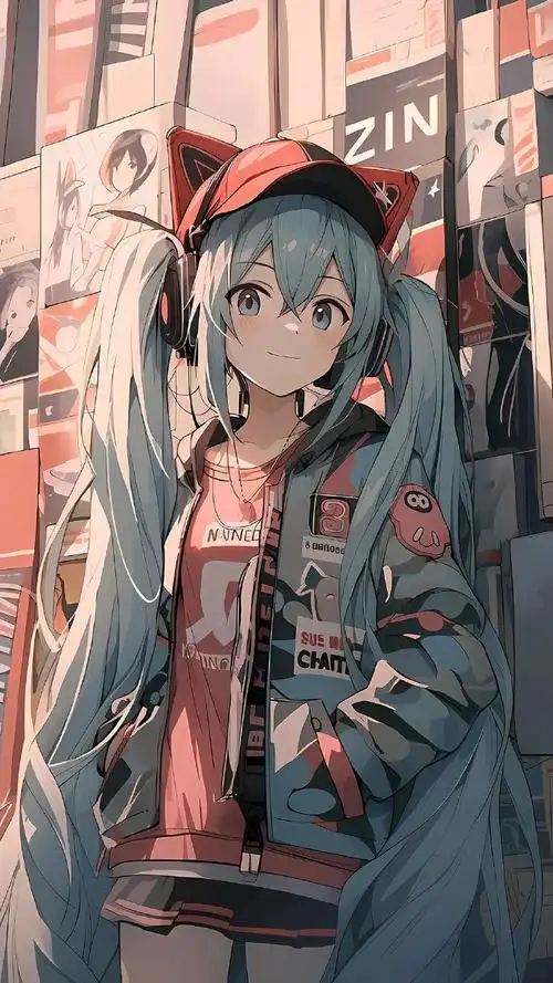 初音未来|动漫女生壁纸#二次元壁纸##手机壁纸##高清壁纸无水印
