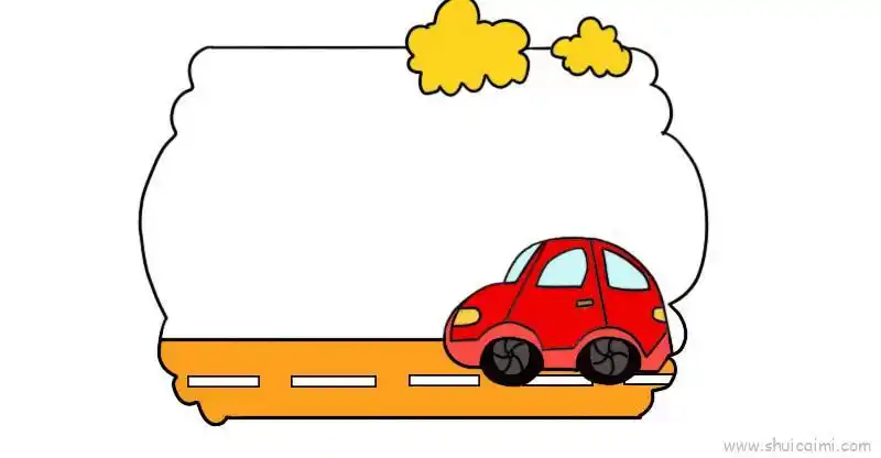 春运卡通边框怎么画简笔画,春运卡通边框画