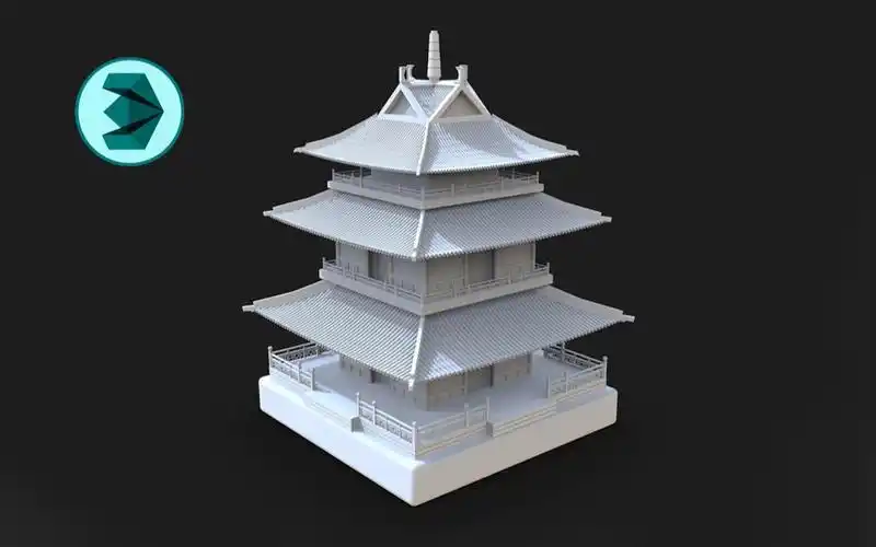 【3d建模】国风建筑模型3dmax完整制作流程演示