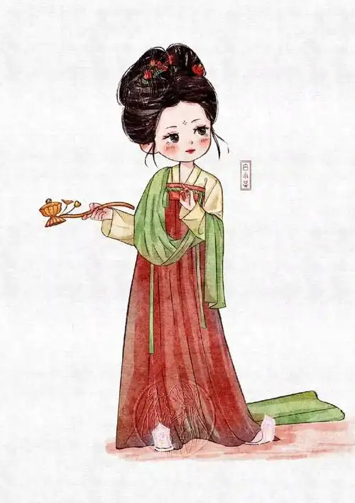 汉服##古风插画