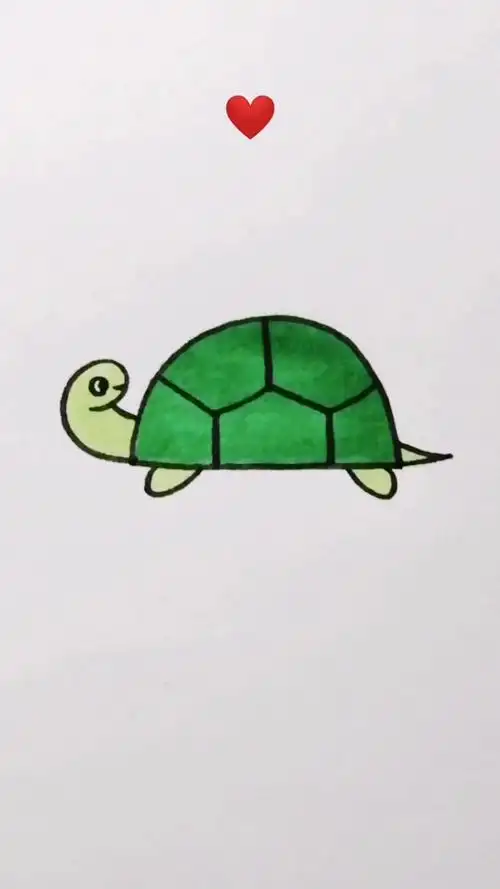 画画原来如此简单#简单的小乌龟画法,你学会了吗