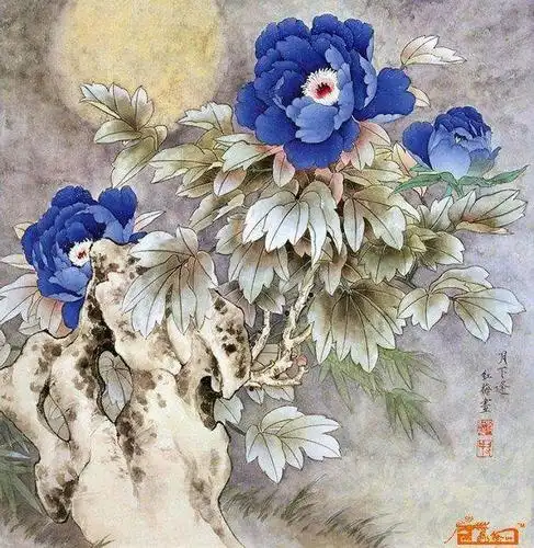 国色天香牡丹花,被称之为"花中之王",国画工笔牡丹欣赏