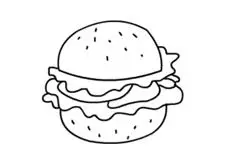 小朋友画汉堡包 一起来学汉堡包简笔画