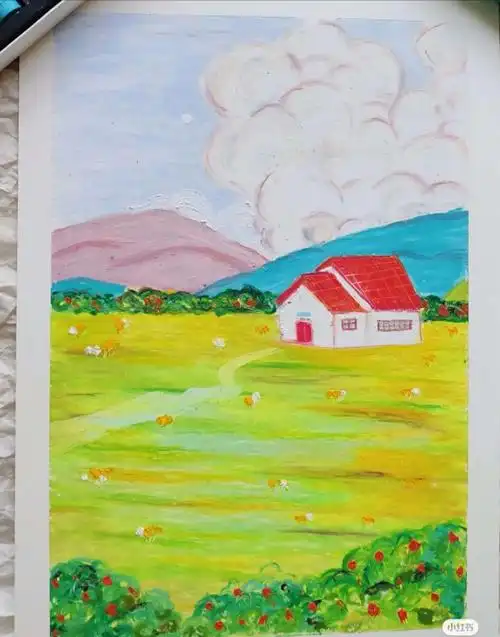 周日8:00-10:00《油画棒风景画》跟我学美术学校兰亭墨趣班2020.7.19
