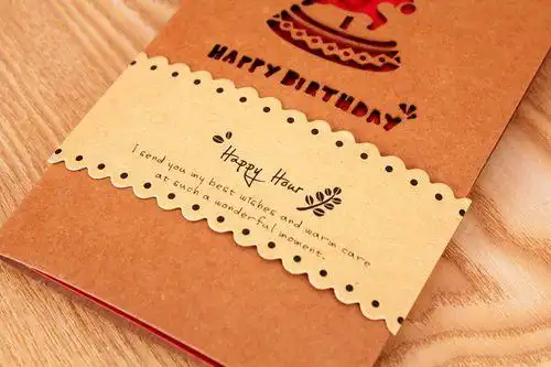 b470 韩版精致镂空牛皮纸贺卡 复古创意带信封 生日祝福卡片