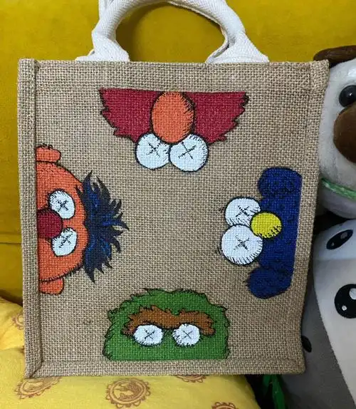 muji麻袋手绘改造