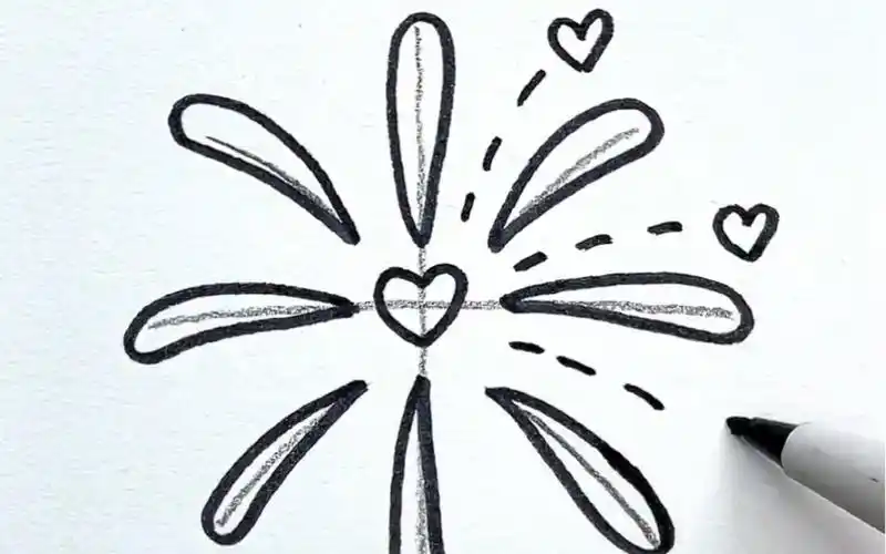 一学就会的烟花简笔画,快来试试吧!