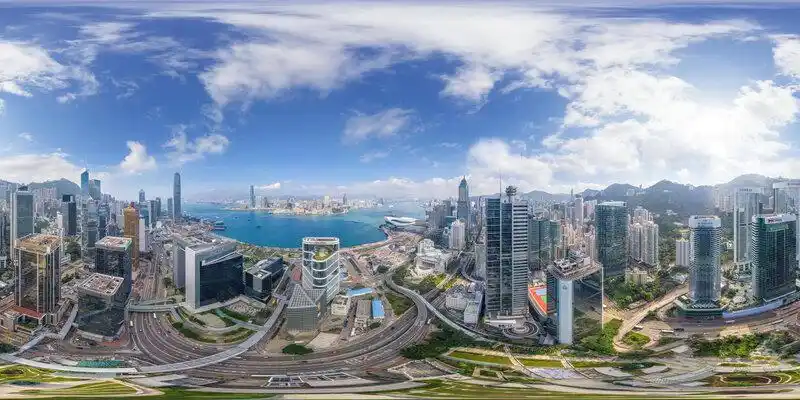 白天城市全景hdr高清贴图