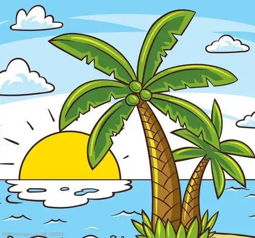 大海简笔画图片彩色 大海简笔画图片彩色幼儿园