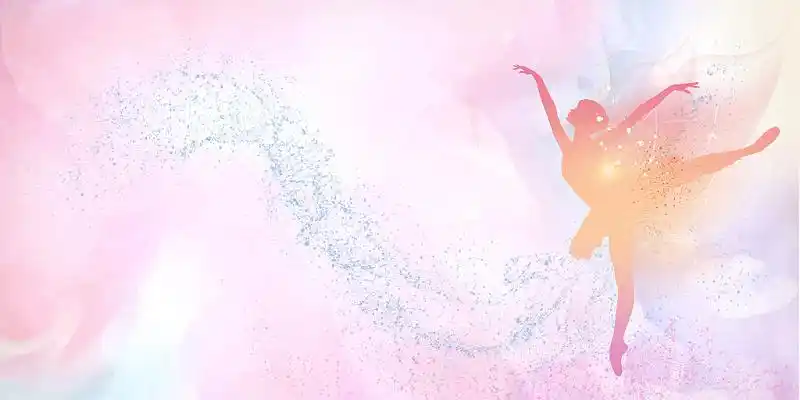 蓝色粉色唯美风舞蹈背景橙色简约风背景