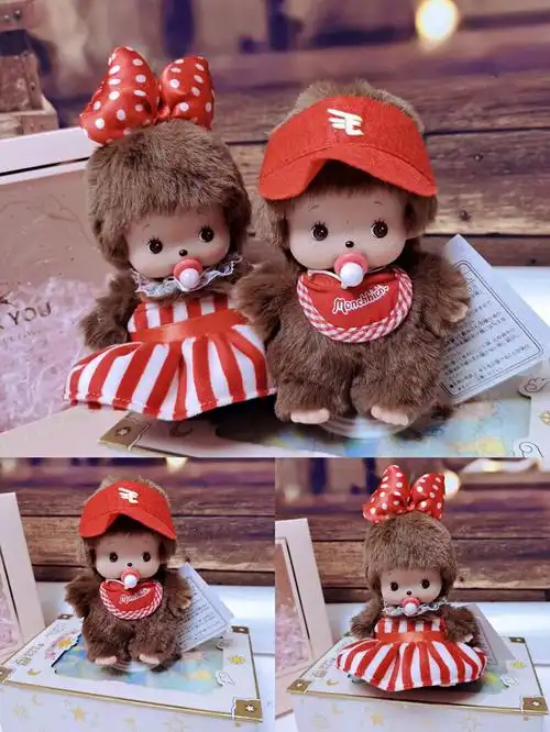 蒙奇奇公仔恐龙 可爱蒙猴蒙奇奇幼稚园娃娃公仔毛绒玩具包包挂件玩偶