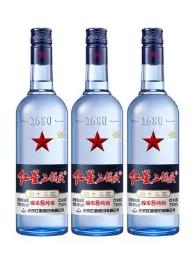 北京红星蓝瓶绵柔8纯粮43度二锅头