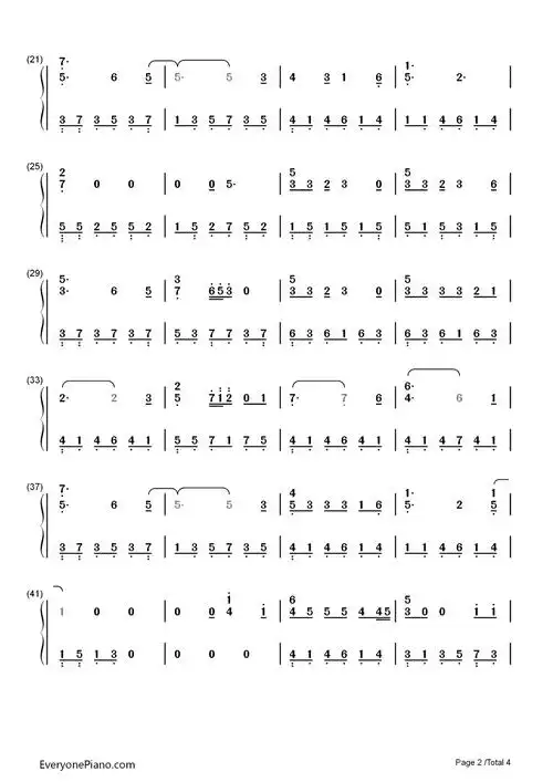 没那么简单双手简谱预览2