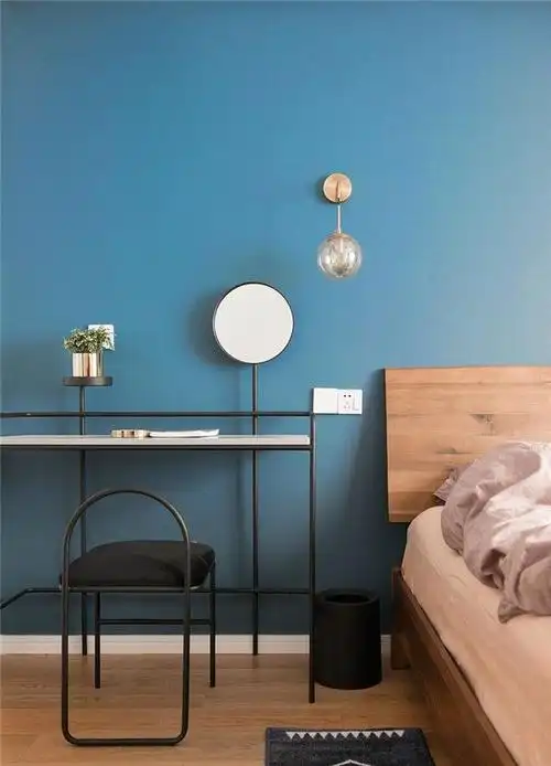 蓝色乳胶漆墙面效果图