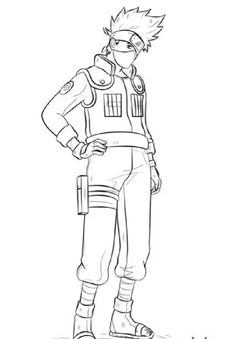 火影忍者卡卡西简笔画教程