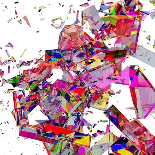 3d渲染闪闪发光的彩色钻石折射在白色的背景.图片下载