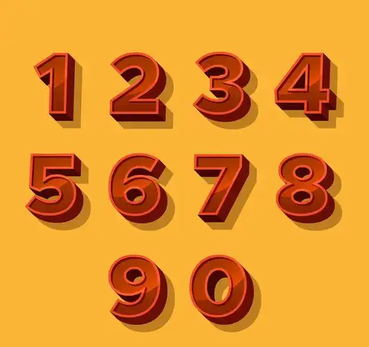 10款红色立体数字矢量素材_矢量字体_懒人图库