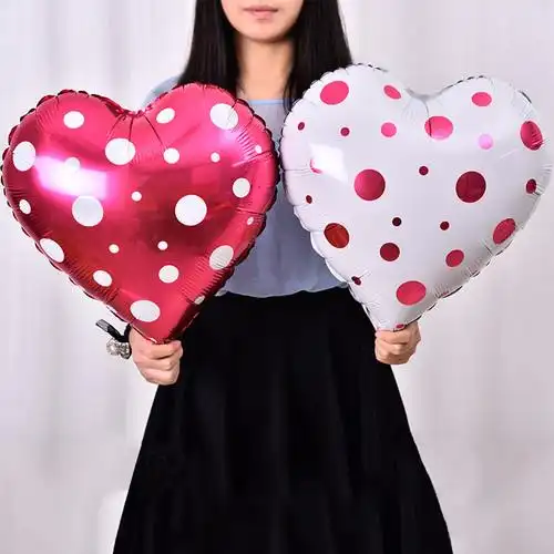 思泽 拍照铝膜气球 时尚生日派对桃心形婚庆19寸爱心形铝箔气球