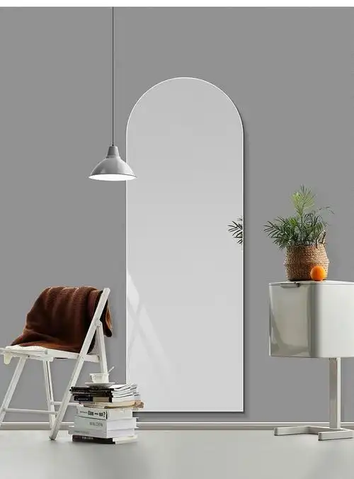 定制镜子拱形镜子贴墙穿衣镜化妆镜免安装高清美颜身镜子 安防爆 170*