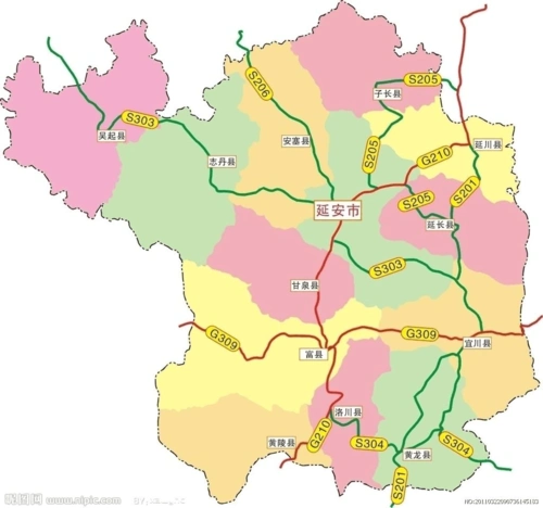 延安市宝塔区各个县区