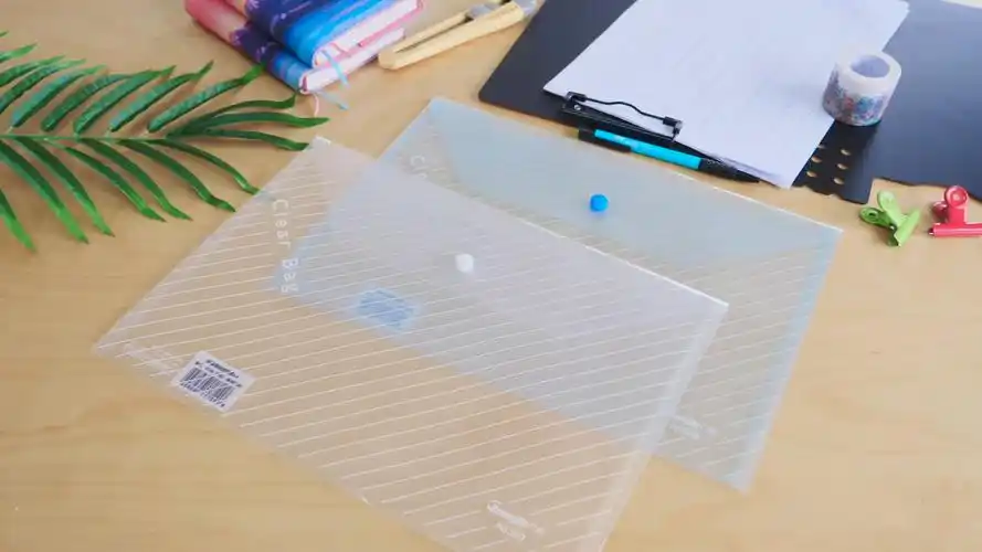 广博(guangbo) 白色a4透明文件袋 按扣档案袋 办公用品 20个装 a6399