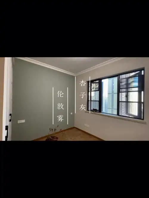 立邦漆立邦杏子灰  #太空漫步  #立邦马蹄铁  墙刷好了,颜色太太太